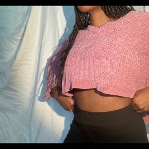 F21 cropped knit sweater
